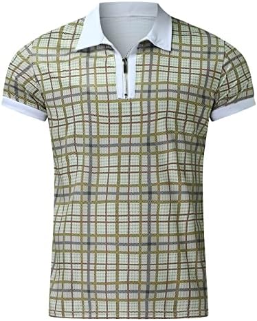 Erkekler için gömlek, erkek gömleği Golf Gömlek Retro Renk Açık Sokak Kısa Kollu Düğmeli Baskı Giyim