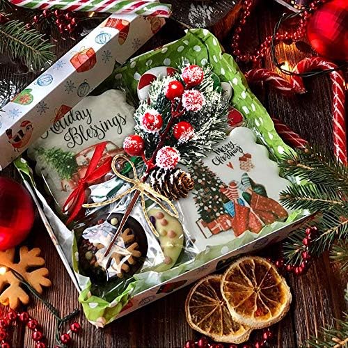 10 Paketi Noel Yapay Berry çam kozalakları Şube için Noel Ağacı Dekorasyon, DIY Noel Kırmızı Berry Kaynaklanıyor Sprey için