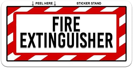 Yangın Söndürücü İşareti-Uyarı Uyarısı - 2 Pencereli iş çıkartma Seti