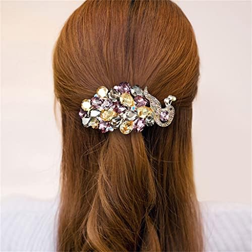 MMLLZEL Zarif Tavuskuşu saç tokası Kadın Başın Arkası Parlak Saç kart klibi Headdress Bahar Klipsi (Renk: B, Boyut: Bir Boyut)