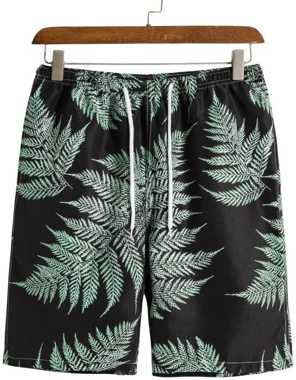 TJLSS Hawaii Plaj Tarzı Takım Elbise Yaka Baskı Kısa Kollu Şort Takım Elbise erkek İki Parçalı (Renk: A, Boyut: xxlkod)