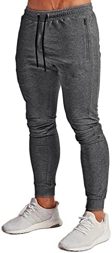 GYMELİTE erkek spor eşofmanı egzersiz pantolonları Atletik Jogger Sweatpants Casual Eğitim Fermuarlı Cepler Konik Parça Pantolon