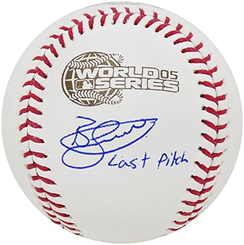 Bobby Jenks İmzaladı Rawlings Resmi 2005 Dünya Serisi (Chicago White Sox) Beyzbol w/Son Saha İmzalı Beyzbol Topları