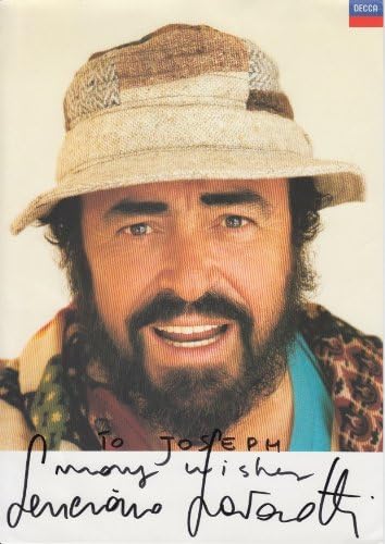 Luciano Pavarotti (Joseph'e Yazılmış) İmzalı 8X10 Fotoğraf