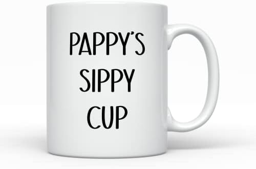 Pappy's Sippy Cup Kahve Kupası, Pappy'm için Komik Büyükanne ve Büyükbaba Hediye Fikirleri, En iyi Doğum Günü Hediyesi, Torundan