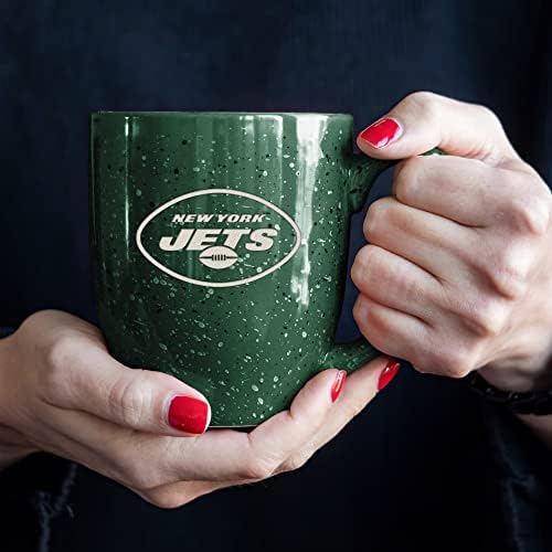 Rıco Endüstrileri NFL Futbol 16 oz Takım Renkli Lazer Kazınmış Seramik Kahve Kupa NFL Hayranları için