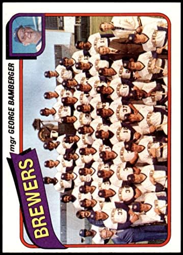 1980 Topps 659 Brewers Takım Kontrol Listesi George Bamberger Milwaukee Brewers (Beyzbol Kartı) NM Brewers