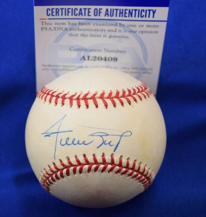 Willie Mays PSA DNA Coa İmzası Ulusal Lig ONL İmzalı Beyzbol 2 İmzalı Beyzbol Topları