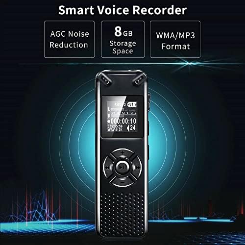 TBIIEXFL Profesyonel Akıllı Dijital Ses Aktif Kaydedici Taşınabilir Ses Ses Kayıt Kulaklık MP3 Kaydedici (Boyut : 16 GB)