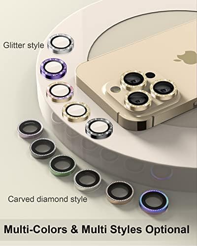 Actgan iPhone 14 Pro ve iPhone 14 Pro Max Kamera Lens Koruyucu Bling Glitter Cam Kamera ekran koruyucu iPhone 14 Pro Max