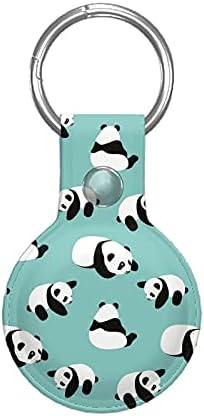 Sevimli Panda Taşınabilir Kılıf için AirTags Tracker, Deri Koruyucu Kılıf ile Anti-Kayıp Anahtarlık ile Uyumlu köpek tasması