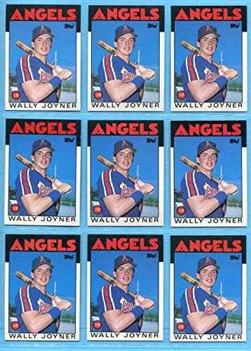 1986 Topps Takas Edildi 51T Wally Joyner Angels Çok sayıda 18 Çaylak Beyzbol Kartı NM - Beyzbol Slabbed Çaylak Kartları