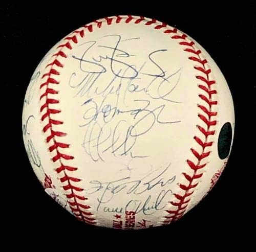 WS New York Yankees takımı imzaladı 1998 Dünya Serisi beyzbol JSA COA Jeter Mariano İmzalı Beyzbol Topları