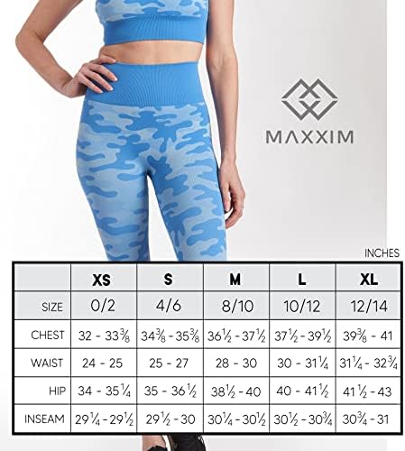 MAXXIM Egzersiz Setleri 2 Parça kadın Dikişsiz Spor Sutyeni Yüksek Belli Tayt Kıyafetler Yoga Koşu Gym Egzersiz