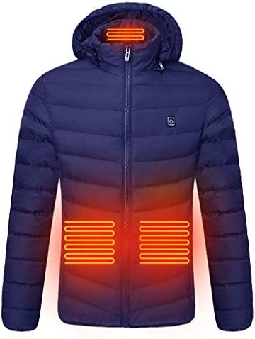Erkek akıllı USB karın geri boyun dört elektrikli ısıtma sıcak pamuklu giysiler rulo kollu yardımcı ceket