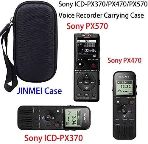 JINMEI Sert EVA Adanmış Durumda Sony ICD-PX370/PX470 / PX570 Mono Dijital Ses Kaydedici Makinesi Taşıma Çantası
