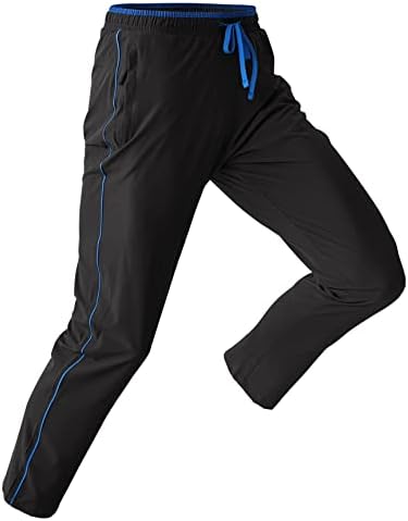 TİBAİKER Erkek Egzersiz Atletik Pantolon Joggers Cepler ile Golf Parça Salonu Koşu Koşu spor salonu pantolonu