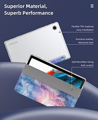 MoKo Kılıf Samsung Galaxy Tab A8 10.5 inç 2022'ye (SM-X200/SM-X205/SM-X207), Otomatik Uyku/Uyandırma İşlevli İnce Kılıf Üç