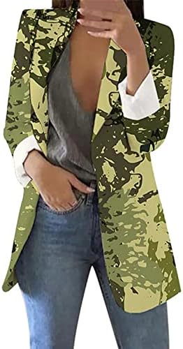 Sonbahar kadın Baskılı Hırka resmi kıyafet Ceket Uzun Kollu Lapels Grapic Baskılı İş Ofis Ceket Ceket Bluz