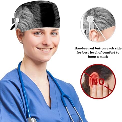 Kadın ve erkek Cerrahi Kap Yay Saç Toka Aslan Kafası Çalışma Şapka Bir Boyut