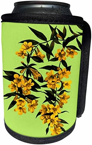 3dRose Gelsemium Sempervirens Carolina Yasemin Çiçeği Vektör-Can Soğutucu Şişe Sargısı (cc_357073_1)