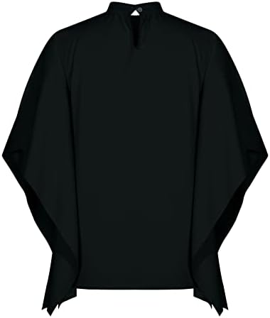Gevşek Fit Gömlek Bayan Sonbahar Yaz 2023 Moda 3/4 Kollu Kaftan Crewneck Balıkçı Yaka Bluz Tshirt Bayanlar için 0İ