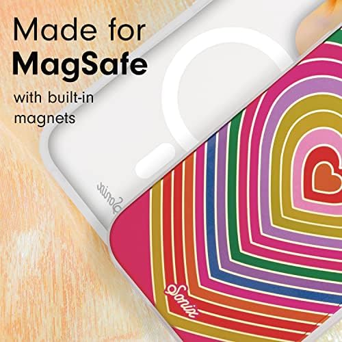 MagSafe iPhone 14 Plus Gökkuşağı Kalpleri için Sonix Kılıf + Ekran Koruyucu
