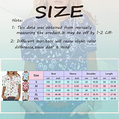 Bayan Moda Kısa Kollu Üstleri Şık Uygun Yaz Grafik Çiçek Baskılı Moda Bluz Yaz Tee Gömlek Kadınlar için