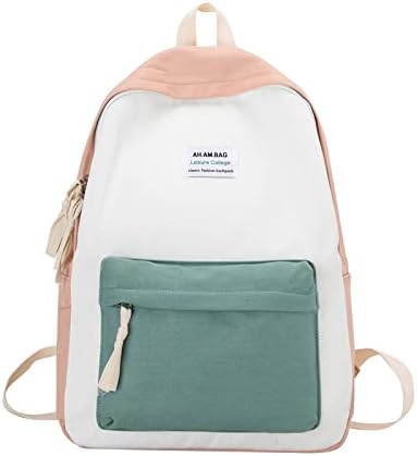 Kadınlar için basit Sırt çantası Okul sırt çantası Düz Renk Su Geçirmez Rahat Sırt Çantası Sevimli Dizüstü Sırt Çantası Seyahat