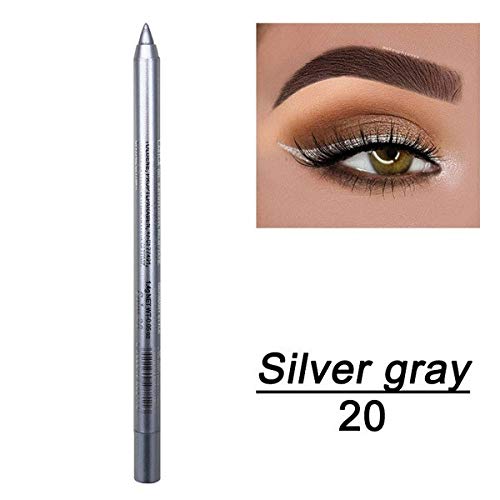ZITIANY 2'si 1 Arada Uzun Ömürlü Çok Renkli Göz Farı Eyeliner-Metalik Parlak Sim Profesyonel Göz Makyajı, Ultra İnce Su Geçirmez