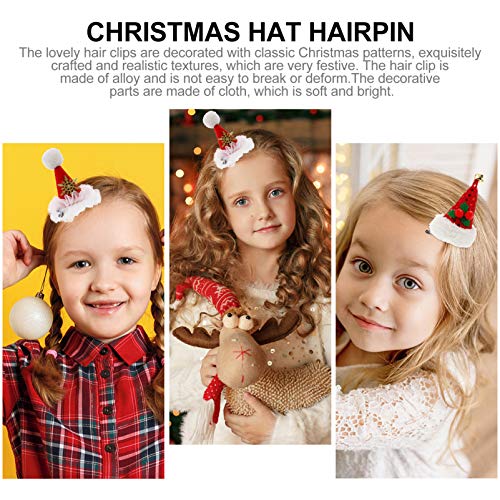 Beaupretty 8 Adet Noel Saç Klipleri-Noel Şapka Tokalar Ren Geyiği Saç Klipleri Kar Tanesi Saç Klipleri Tokalarım Kızlar Çocuklar