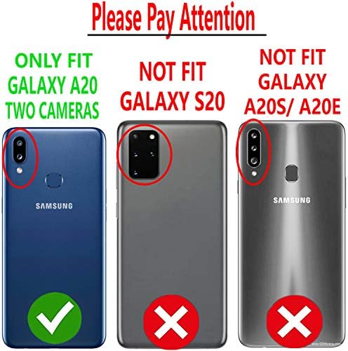 STARSHOP]Galaxy A20 Telefon Kılıfı, Samsung A20 Telefon Kılıfı, [Temperli Cam Ekran Koruyucu Dahil] Metal Halka Kickstand