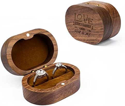Teklif ve nişan yüzüğü kutusu ve düğün töreni için yüzük kutusu için Yhwocd yüzük kutusu, 2 yuvalı yüzük taşıyıcı kutusu,