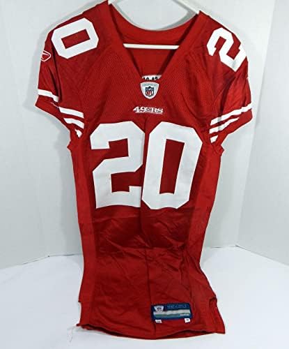 2010 San Francisco 49ers Brian Westbrook 20 Oyunu Yayınlandı Kırmızı Forma 42 DP30892 - İmzasız NFL Oyunu Kullanılmış Formalar