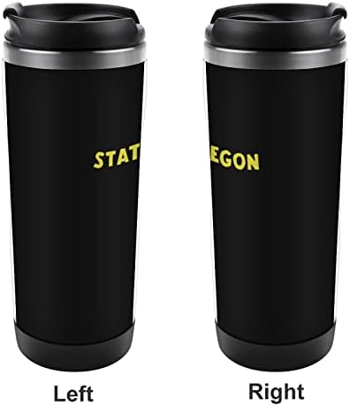 Oregon Eyaleti bayrağı Seyahat Kupa Yalıtımlı Paslanmaz Çelik kahve bardağı Bardak Çift Duvar Su Şişesi Kapalı Açık