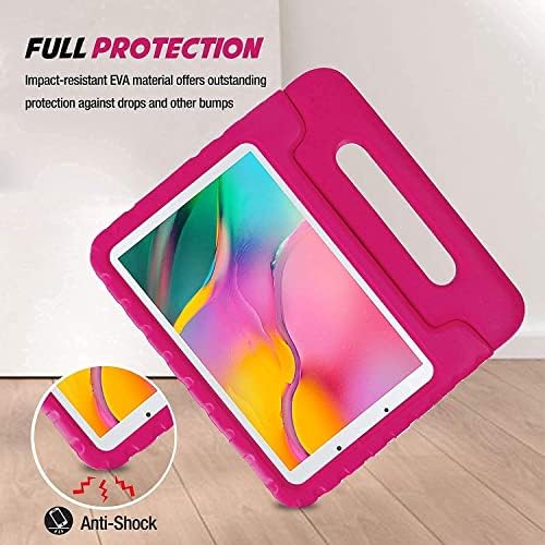ProCase Galaxy Tab A 8.0 2019 T290 T295 Kırmızı Çocuk Dostu Koruyucu Kılıf Paketi ile 2 Paket Temperli Cam Ekran Koruyucular