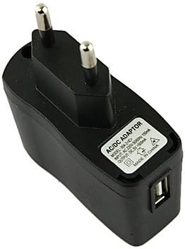 AB Tak USB AC DC güç kaynağı duvar şarj adaptörü MP3 MP4 DV şarj cihazı (Siyah)