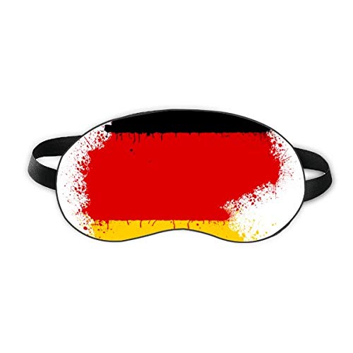 Almanya Ulusal bayrak harita desen uyku göz kalkanı yumuşak gece körü körüne gölge kapak