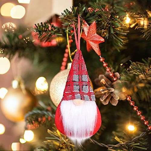 Garland ışıkları ile fiş 20 Ft Noel Süsler el yapımı peluş Santa Noel Ağacı süsler tatil Noel süslemeleri salıncak süsleme