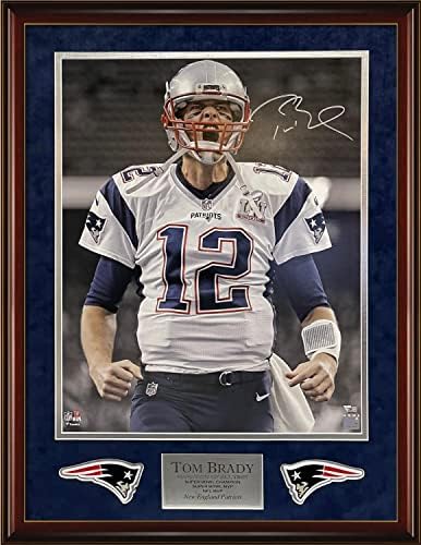 Tom Brady İmza Fotoğrafı Super Bowl 51 Çığlık 27×35 Fanatik Kimlik Doğrulaması - İmzalı NFL Fotoğrafları