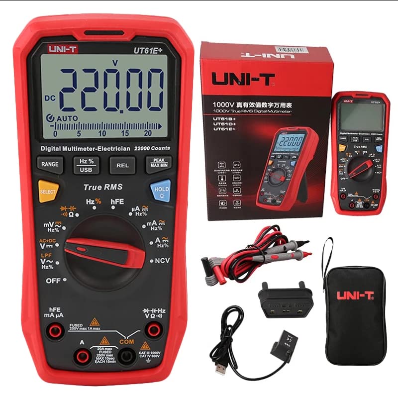 UNI-T Dijital Multimetre UT61E + 22000 Sayma AC ve DC Akım Multimetre Yüksek Frekans Tepkisi Ölçümü, zayıf Sinyallerdeki