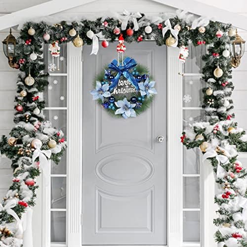 Noel Çelenk Kapı Süslemeleri Asılı Çelenk Süs Duvar Ev Dekor için Açık Havada Parti Kapalı