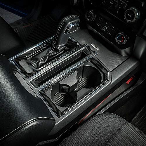 Vites Kolu Paneli Dekor Çerçeve Dişli Kutusu Kapağı Trim ABS için F150 Karbon Fiber