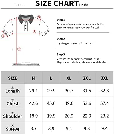LLdress Erkek Golf Gömlek Baskı Performansı Kuru Fit Nem Esneklik Kısa Kollu polo gömlekler Erkekler için