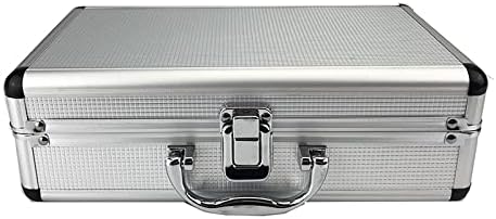 JKUYWX Alüminyum Araç Kutusu Taşınabilir Alet Saklama Bavul Seyahat Bagaj Organizatör Astar Gümüş