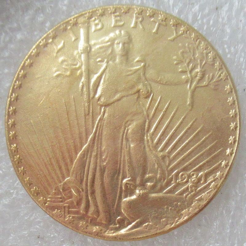(1908-1933) 12 Yıl İsteğe Bağlı 20 ABD Doları Yabancı Kopya Altın Kaplama hatıra parası