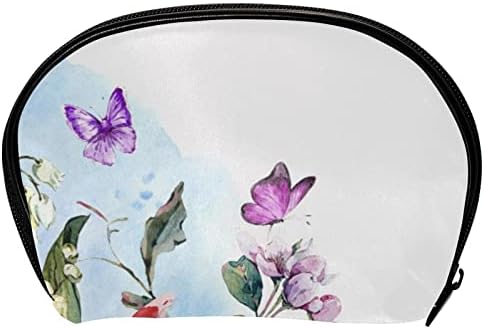 TBOUOBT Kozmetik Çantası Kadınlar için, Makyaj Çantaları Ferah makyaj çantası seyahat hediyesi, paskalya tavşanı Bahar Çiçek