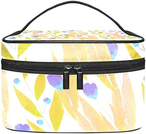 Asılı Seyahat makyaj çantası, Taşınabilir Makyaj Organizatör, Kozmetik Tutucu Fırça Seti, Suluboya Sanat Çiçek Çiçek Bahar