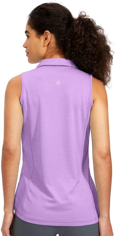 Viodia kadın Kolsuz Golf Gömlek Zip Up Tenis Hızlı Kuru Tankı Üstleri polo gömlekler Kadınlar için Golf Giyim Giysi