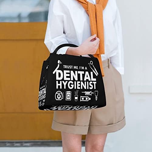 Güven Bana ben Bir Diş Hijyenist Öğle Yemeği Çantası moda alışveriş çantası Yalıtımlı yemek kabı Yeniden Kullanılabilir yemek